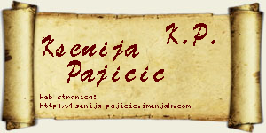 Ksenija Pajičić vizit kartica